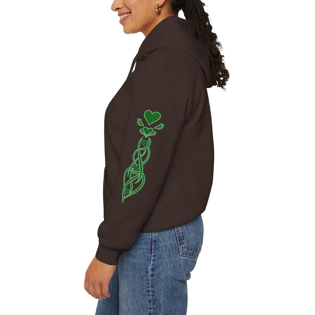 Unisex Heavy Blend™Green Heart Pledge Hoodie