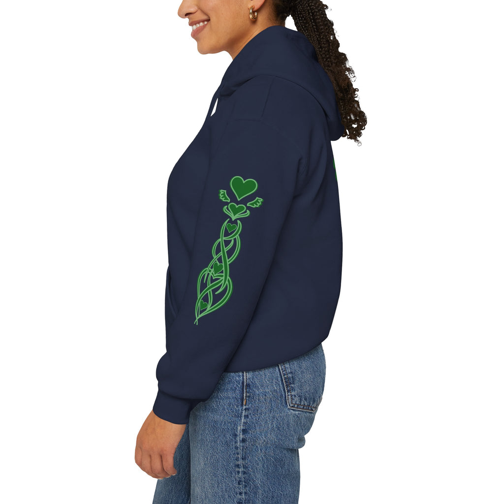 Unisex Heavy Blend™Green Heart Pledge Hoodie