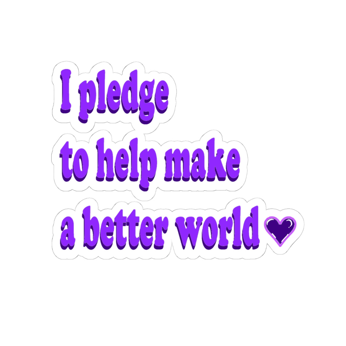 Heart Pledge Sticker