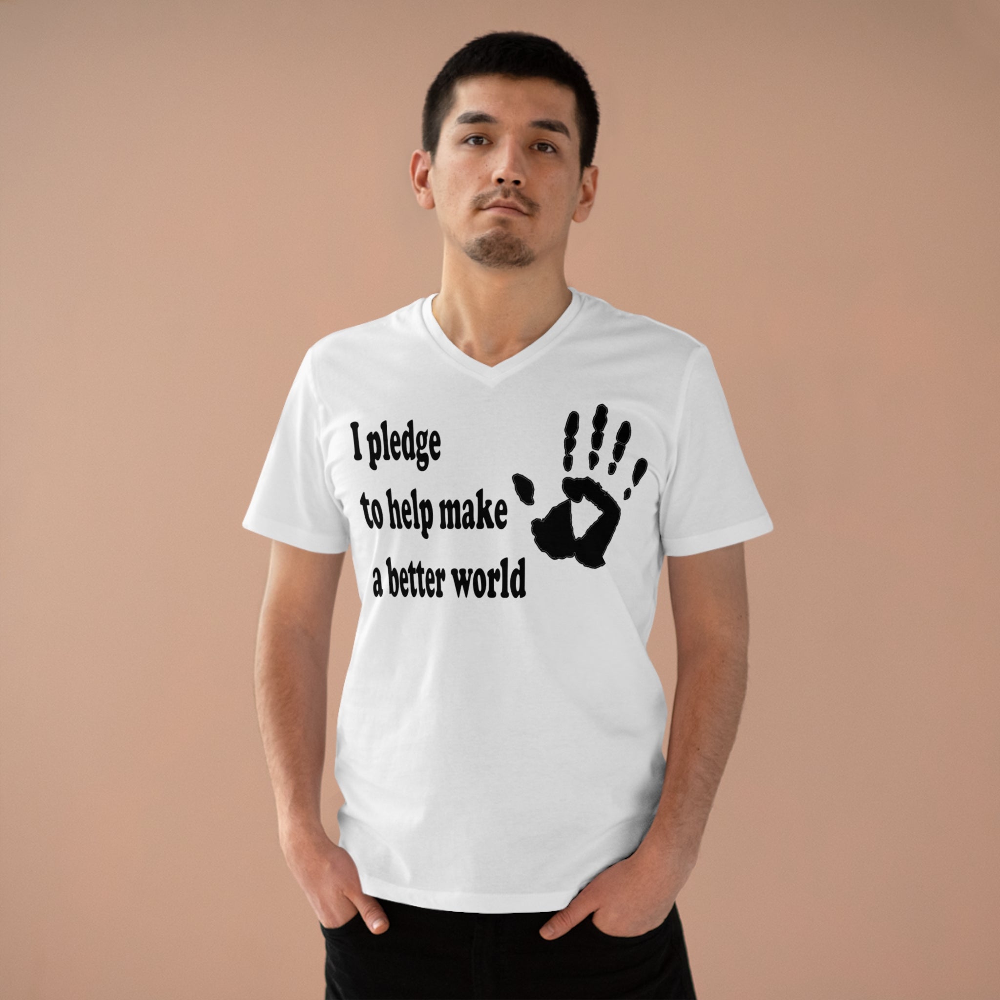 Men’s Organic Presenter V-neck The Pledge