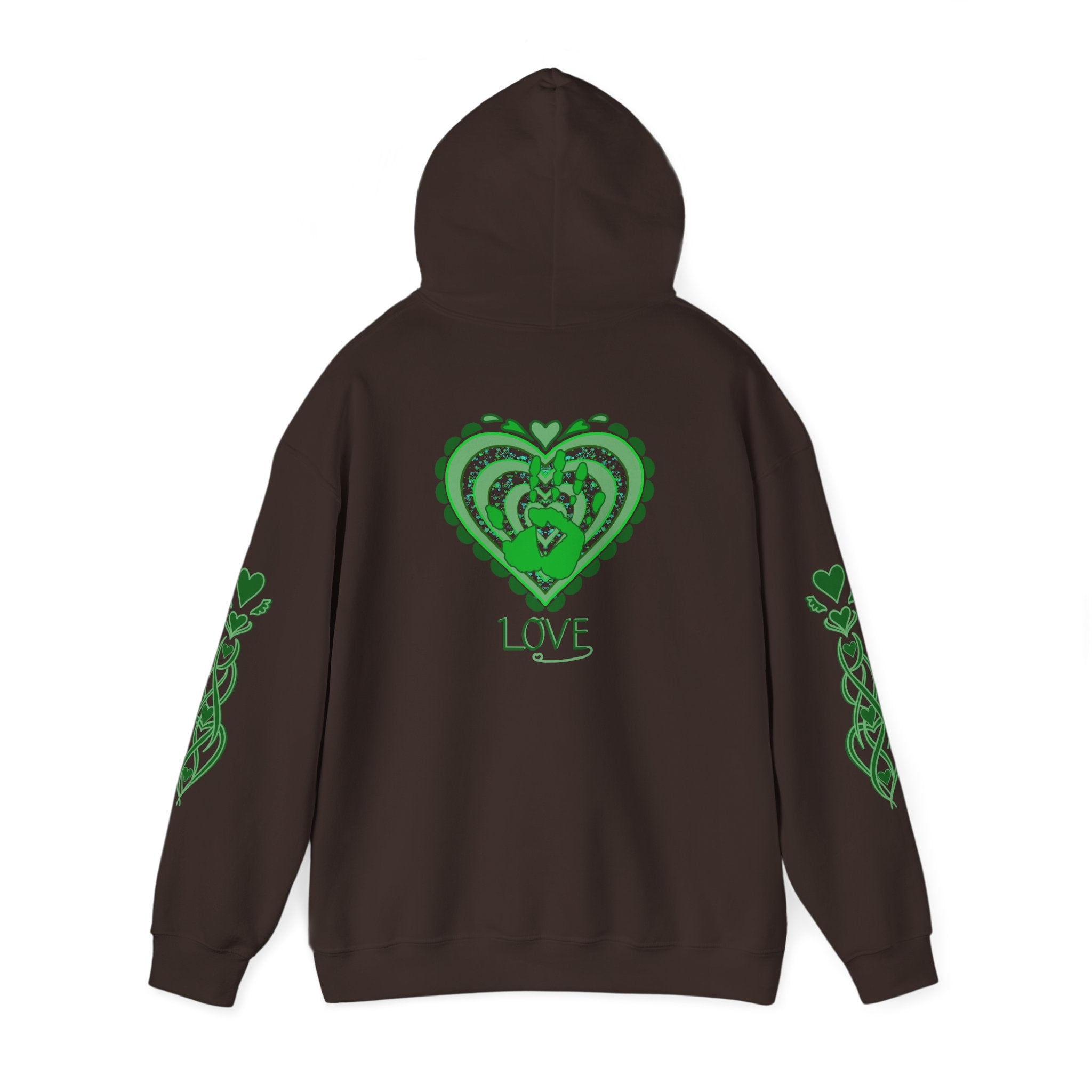 Unisex Heavy Blend™Green Heart Pledge Hoodie