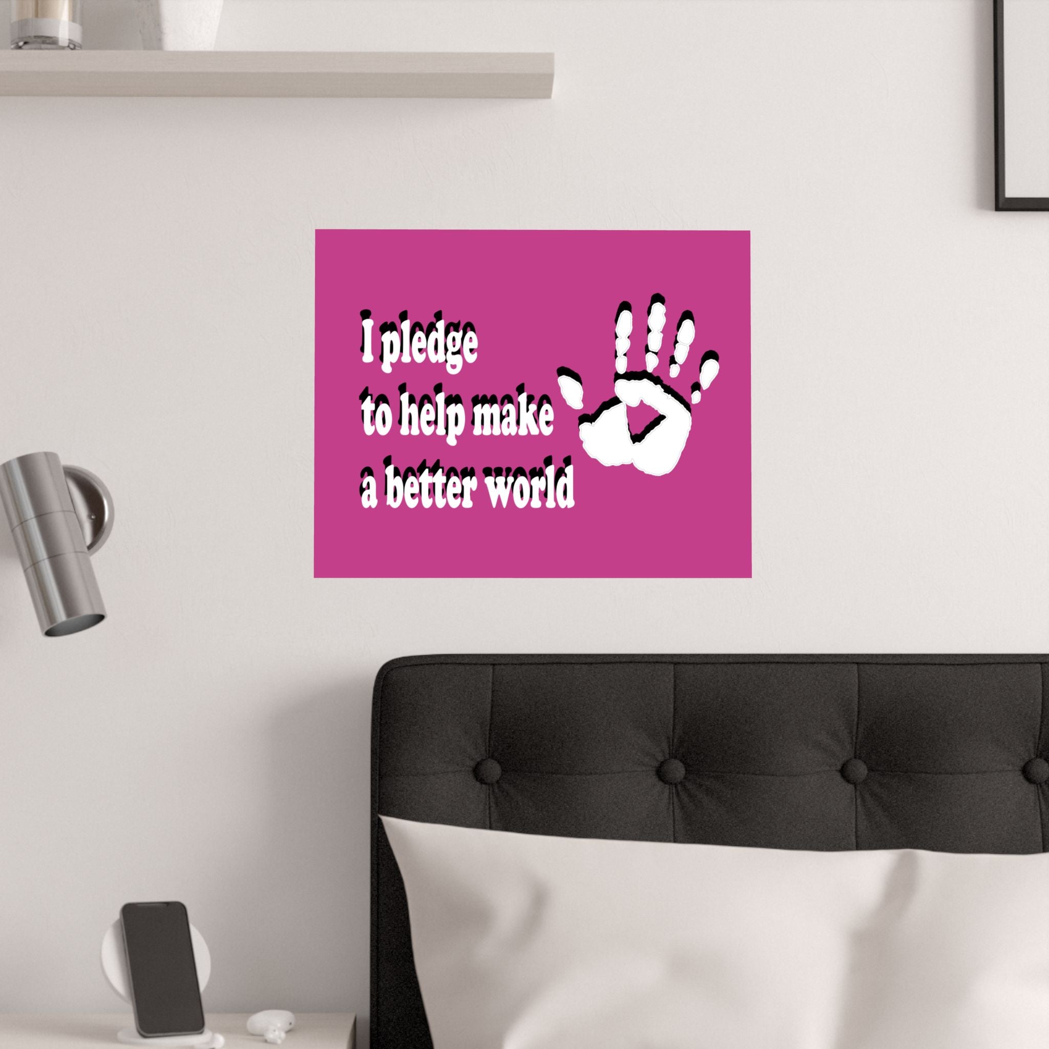 The Pledge pink Satin Poster