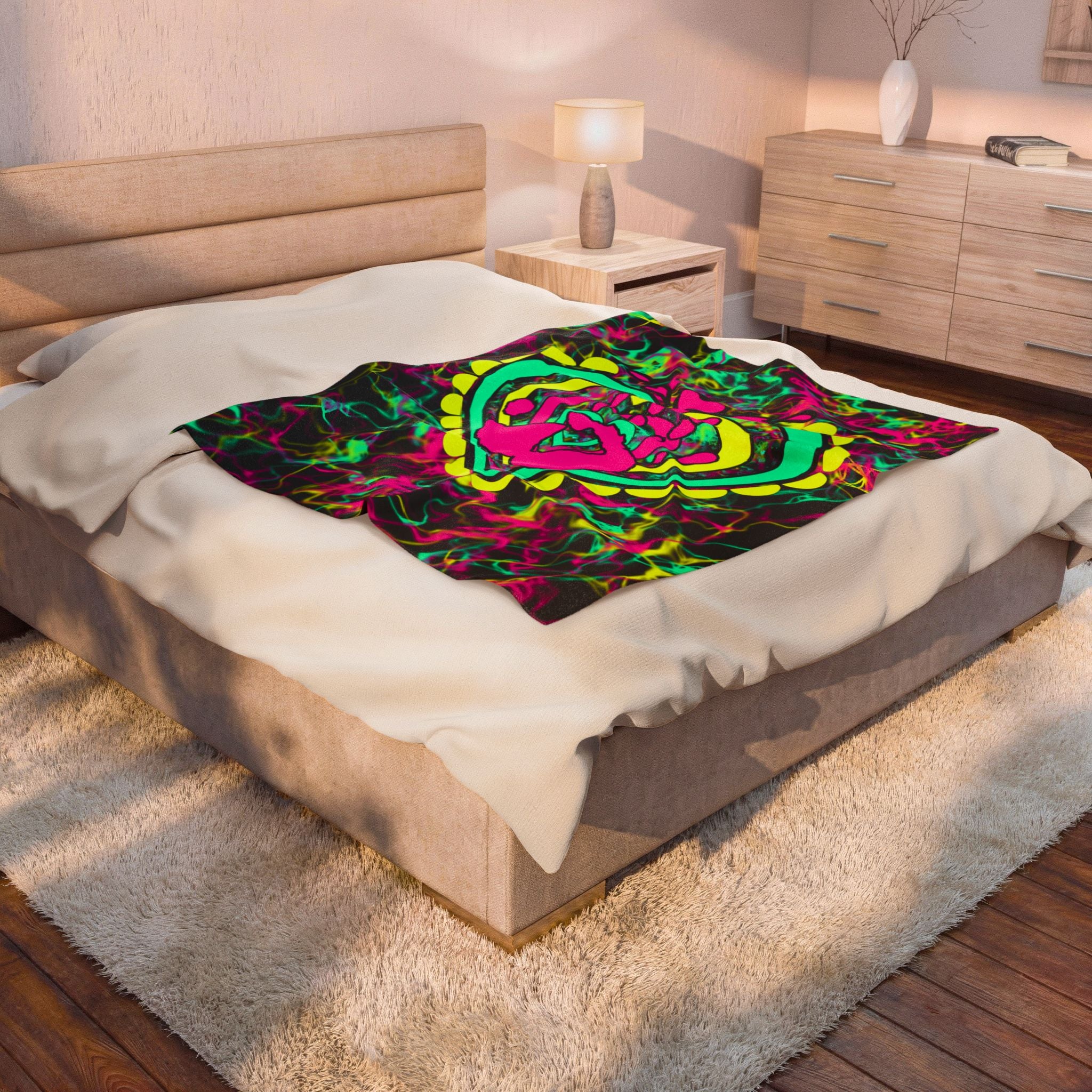 Colourful Velveteen Plush Blanket