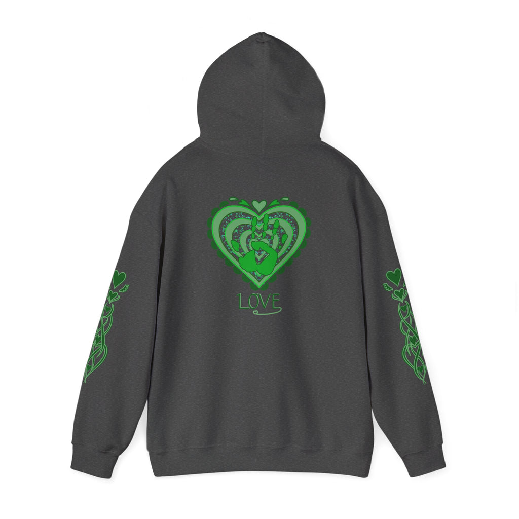 Unisex Heavy Blend™Green Heart Pledge Hoodie