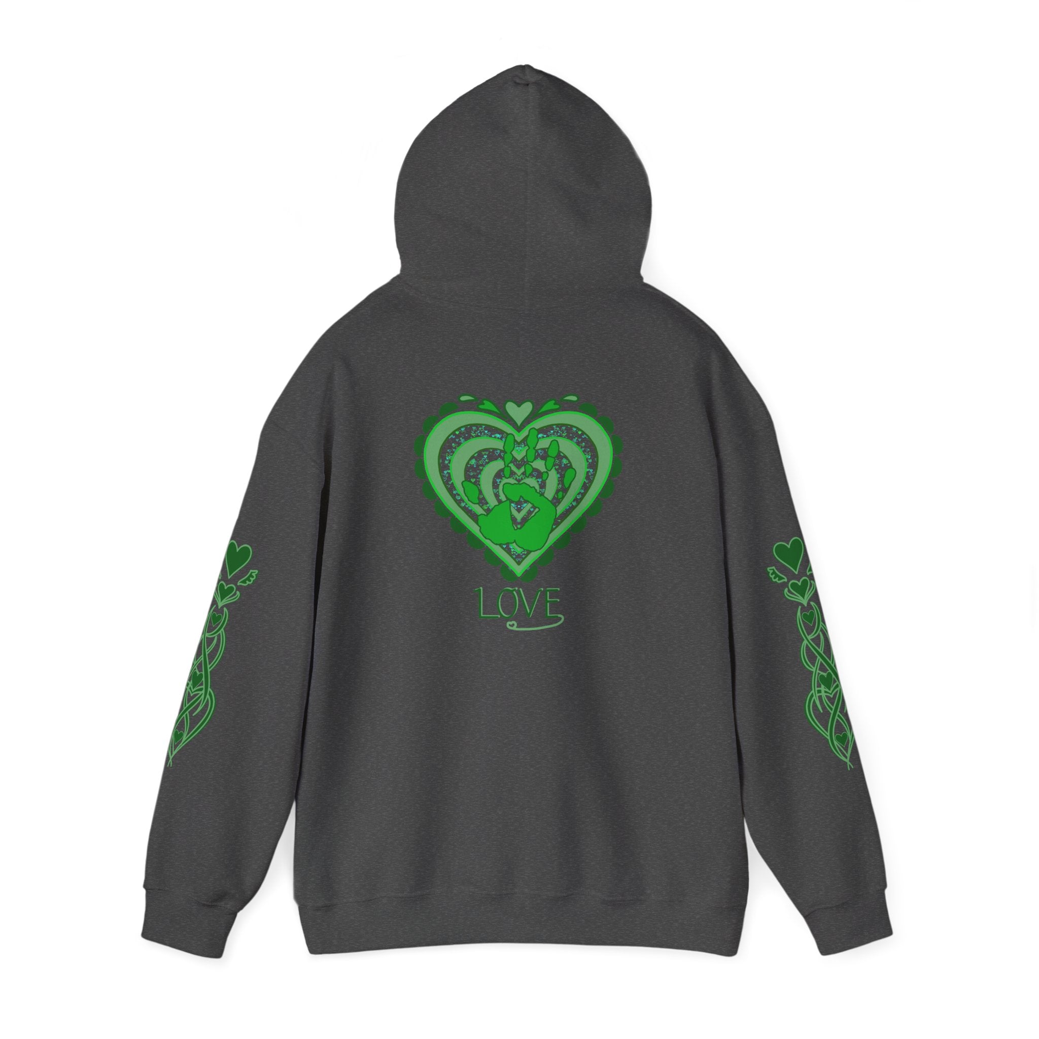 Unisex Heavy Blend™Green Heart Pledge Hoodie