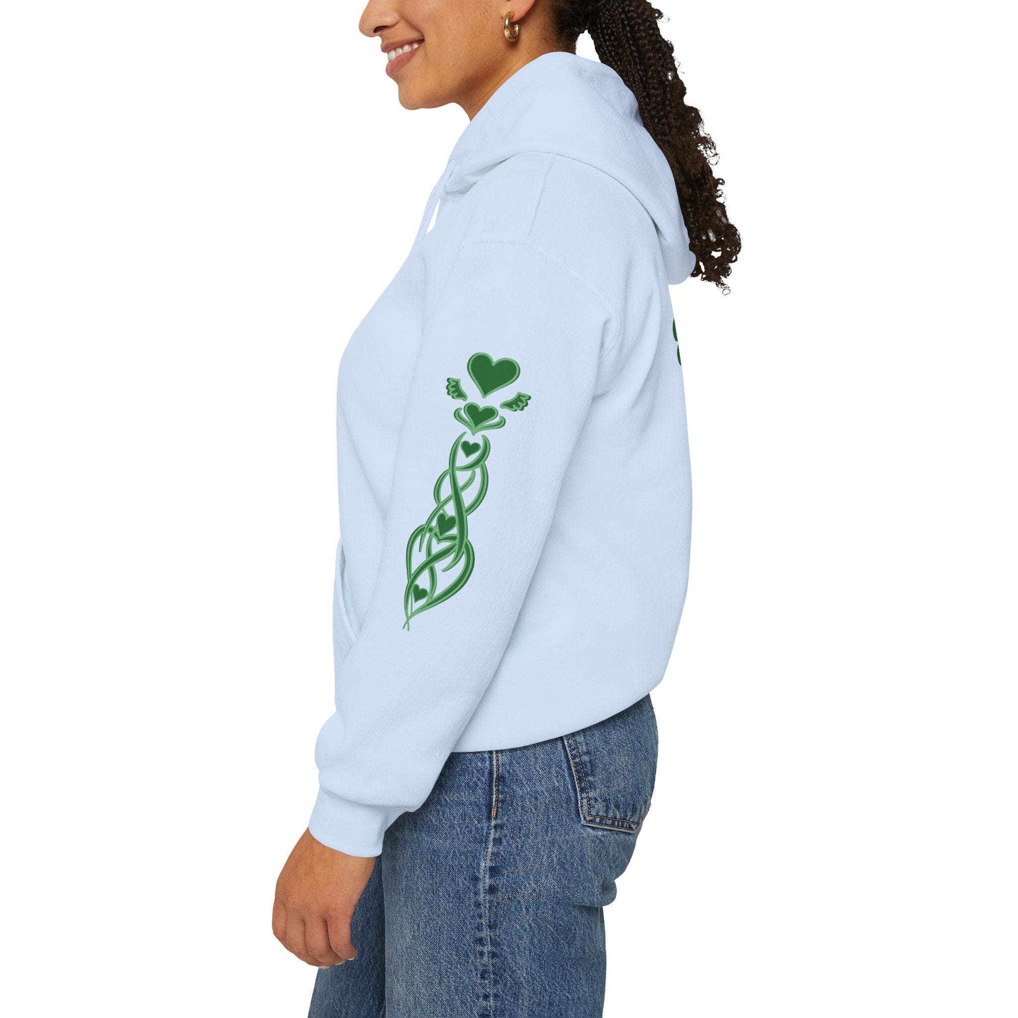 Unisex Heavy Blend™Green Heart Pledge Hoodie