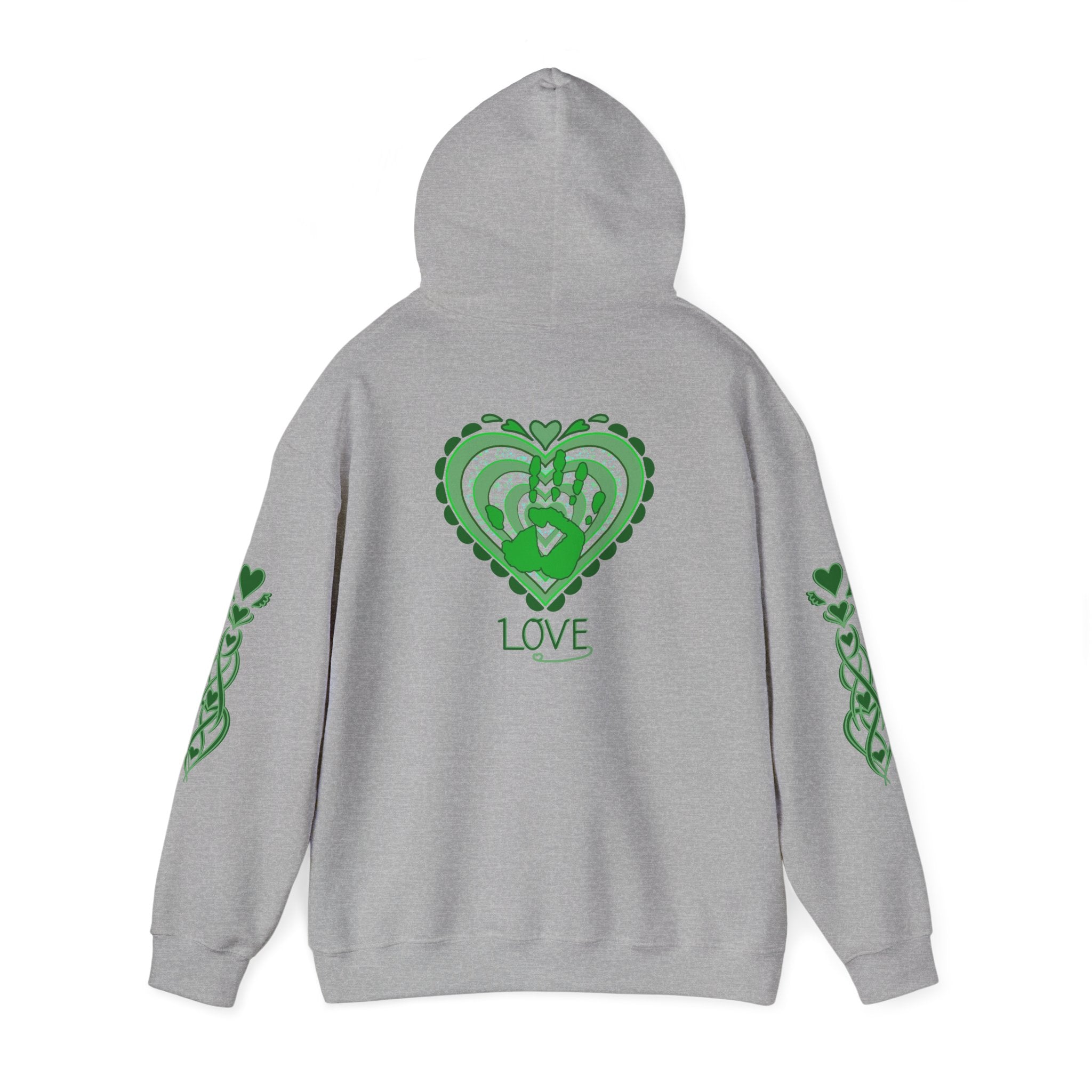 Unisex Heavy Blend™Green Heart Pledge Hoodie