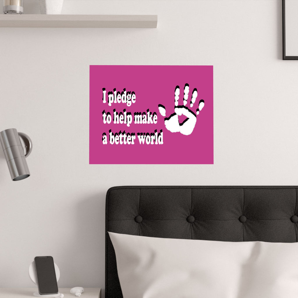 The Pledge pink Satin Poster