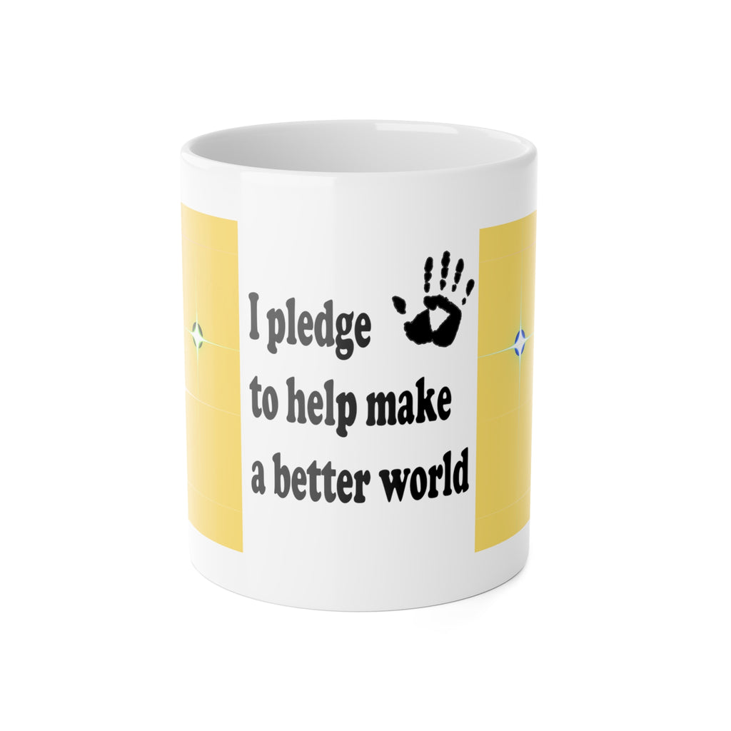 Lucille White Ceramic Mug, 11oz