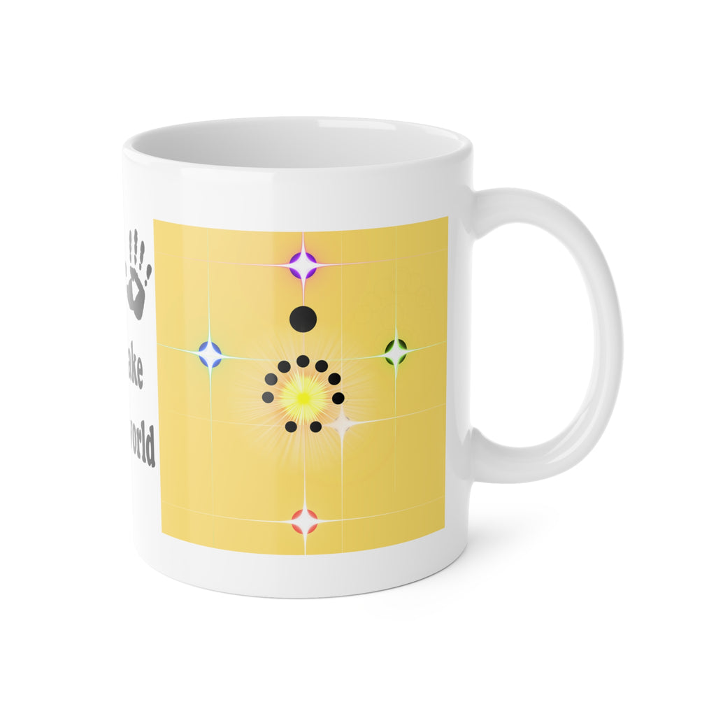 Lucille White Ceramic Mug, 11oz