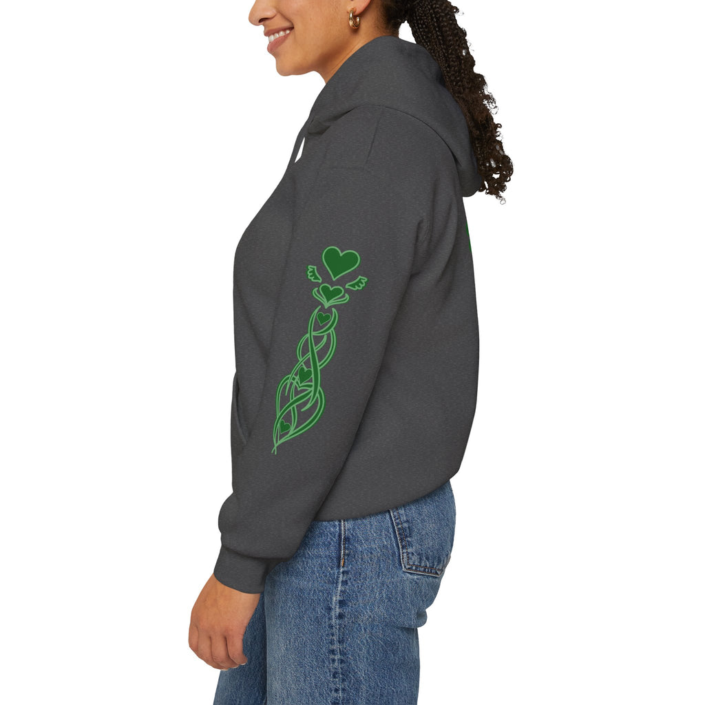Unisex Heavy Blend™Green Heart Pledge Hoodie