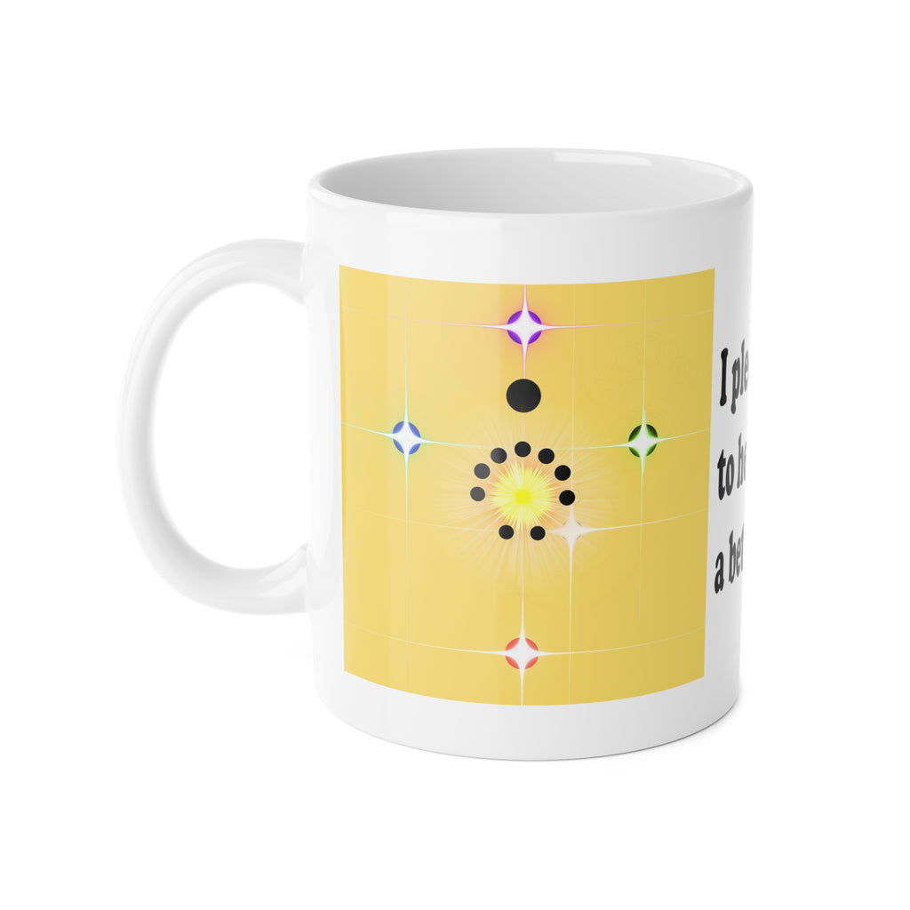 Lucille White Ceramic Mug, 11oz