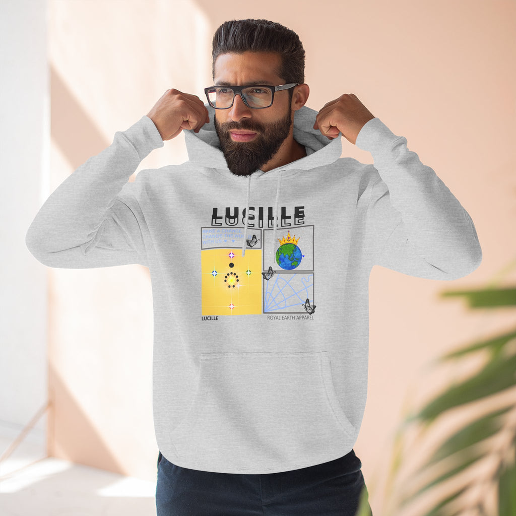 Three-Panel Fleece Hoodie