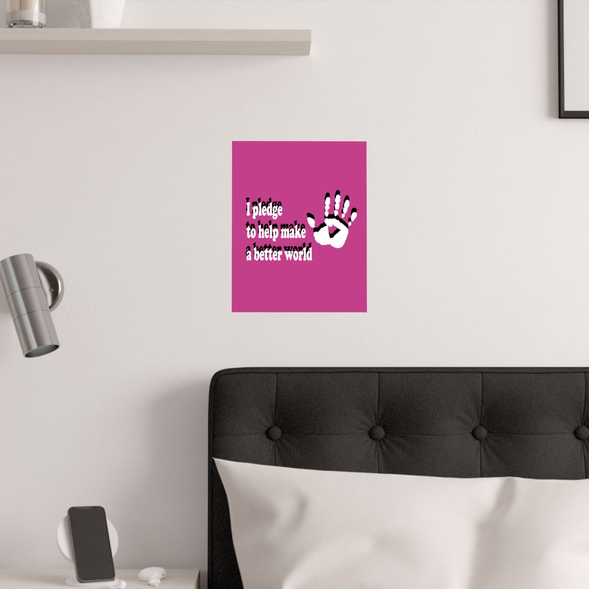 The Pledge pink Satin Poster